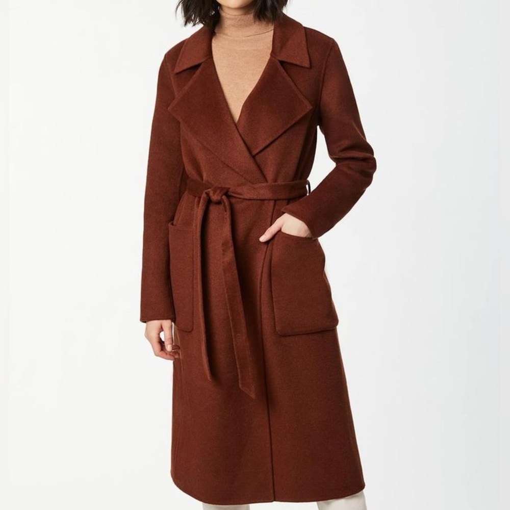 Bernardo Chestnut Brown Wrap Trench Coat